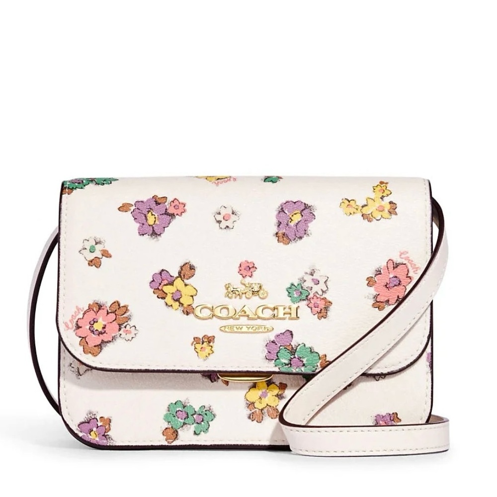 COACH Mini Brynn Crossbody bag in Crossgrain leather Pink - MSRP $298